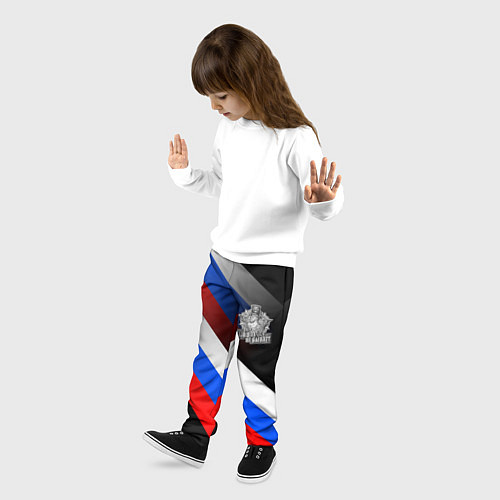 Детские брюки Пограничные войска - флаг РФ / 3D-принт – фото 3