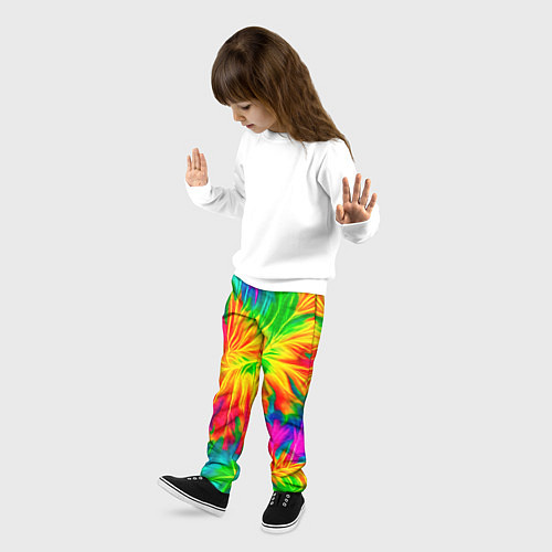 Детские брюки Тай-дай кислотные краски / 3D-принт – фото 3