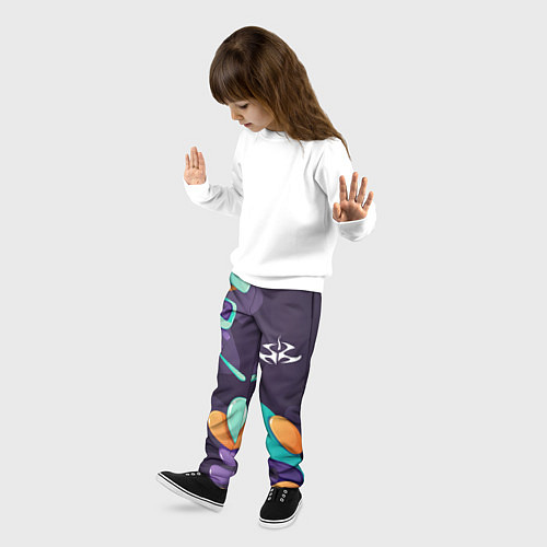 Детские брюки Hitman graffity splash / 3D-принт – фото 3