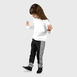 Брюки детские Египетский орнамент на черном фоне, цвет: 3D-принт — фото 2