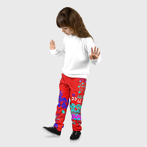 Детские брюки Смайлы для настроения / 3D-принт – фото 3