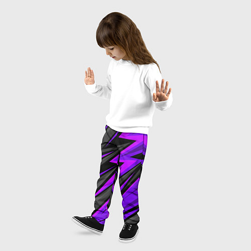Детские брюки Спорт униформа - пурпурный / 3D-принт – фото 3