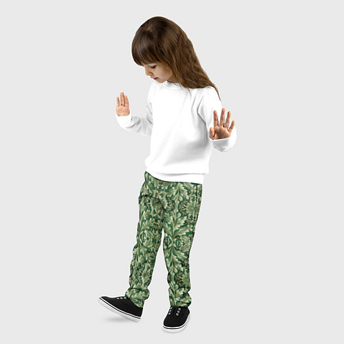 Детские брюки Зелёный гобелен / 3D-принт – фото 3