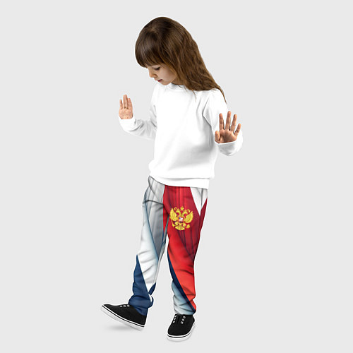 Детские брюки Герб России абстракция / 3D-принт – фото 3