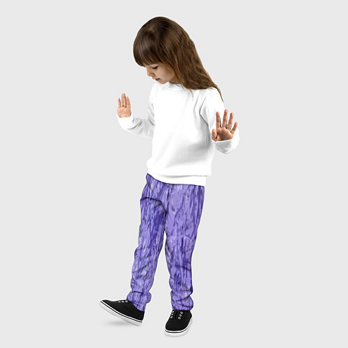 Детские брюки Абстракция сиреневый / 3D-принт – фото 3
