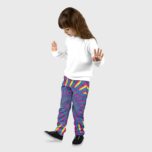 Детские брюки Оптическая иллюзия веер / 3D-принт – фото 3