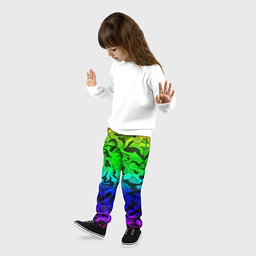 Детские брюки Камуфляж спектр / 3D-принт – фото 3