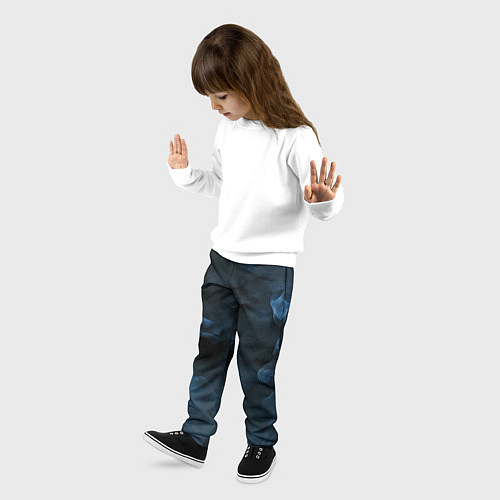 Детские брюки Синий туман текстура от нейросети / 3D-принт – фото 3