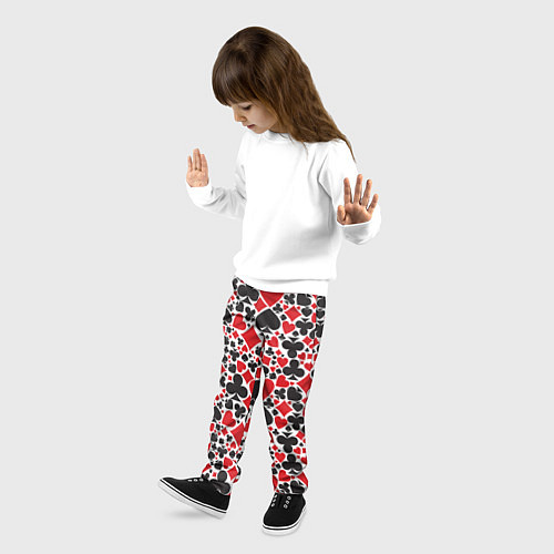 Детские брюки Карточные масти - символика / 3D-принт – фото 3