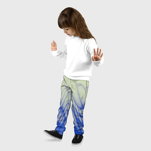 Детские брюки Лучи - неоновый синий - Хуф и Ся / 3D-принт – фото 3