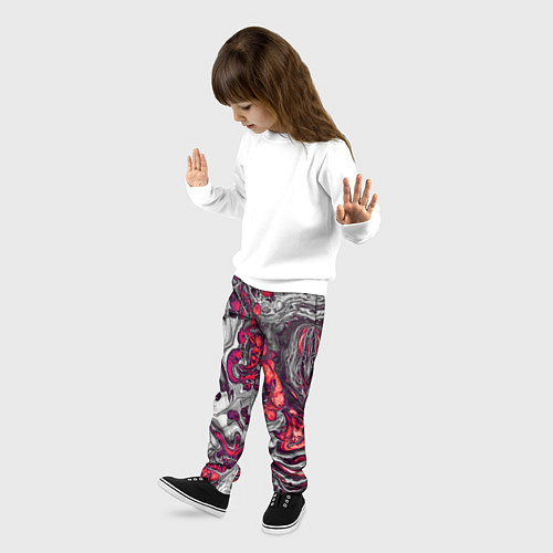 Детские брюки Абстрактные разводы / 3D-принт – фото 3
