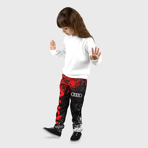 Детские брюки Ауди - красный и белый / 3D-принт – фото 3