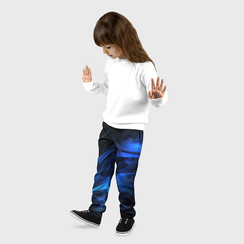 Детские брюки Black blue texture / 3D-принт – фото 3