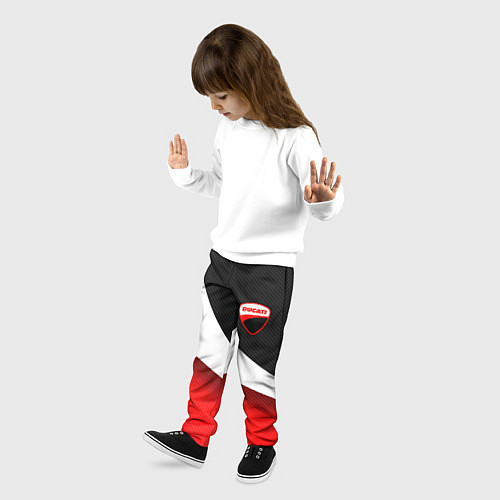 Детские брюки Ducati - красно-черный / 3D-принт – фото 3