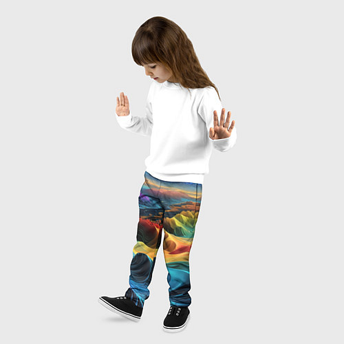 Детские брюки Цифровая природа / 3D-принт – фото 3