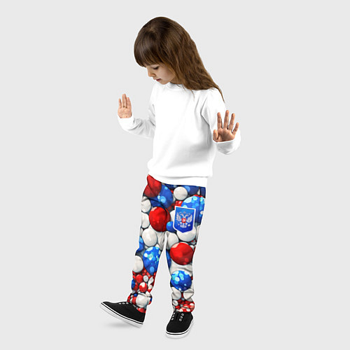 Детские брюки Шарики триколор / 3D-принт – фото 3