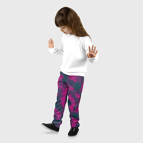 Детские брюки Спортивный паттерн камуфляж / 3D-принт – фото 3