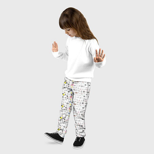 Детские брюки Паттерн с мемами / 3D-принт – фото 3