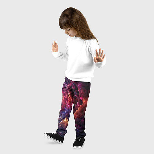 Детские брюки Звездная космическая спираль / 3D-принт – фото 3