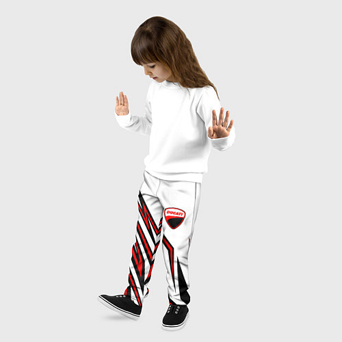 Детские брюки Ducati - абстрактные линии / 3D-принт – фото 3