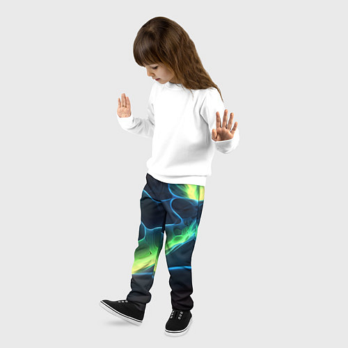Детские брюки Зеленый свет на плитах / 3D-принт – фото 3