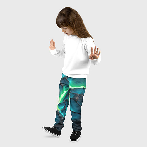 Детские брюки Свечение из разлома плит / 3D-принт – фото 3
