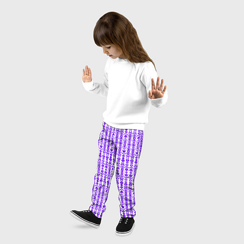 Детские брюки Сине-белый батик / 3D-принт – фото 3