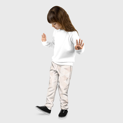 Детские брюки Бежевый треугольный / 3D-принт – фото 3