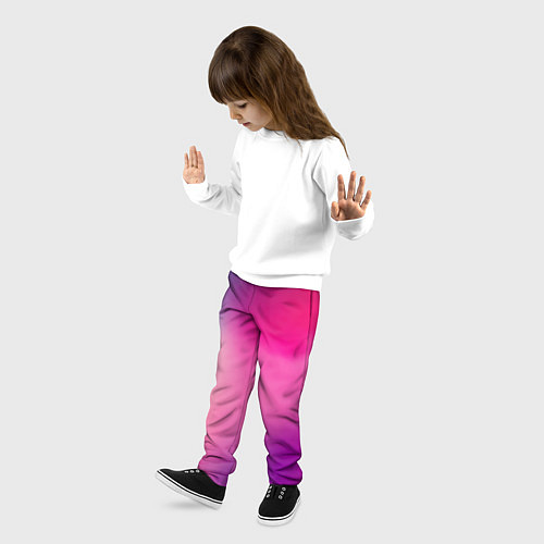 Детские брюки Футболка розовая палитра / 3D-принт – фото 3