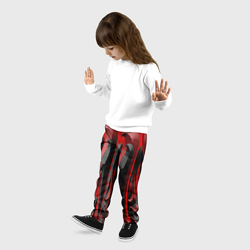 Детские брюки Пластик красно-черный / 3D-принт – фото 3