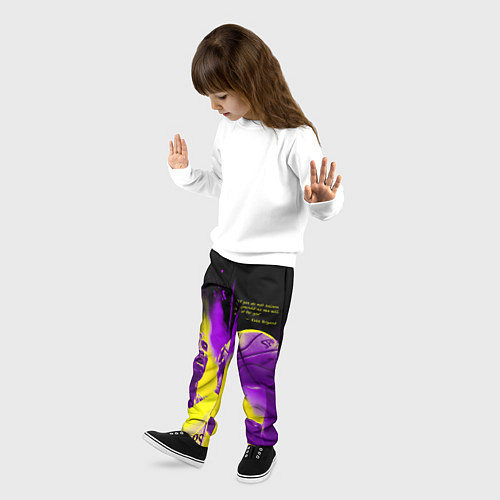 Детские брюки Цитата - Коби Брайант / 3D-принт – фото 3