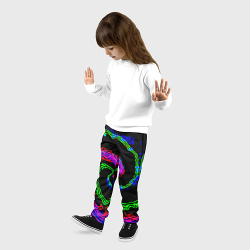 Детские брюки Тай-дай электро / 3D-принт – фото 3