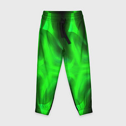 Брюки детские Black green abstract, цвет: 3D-принт