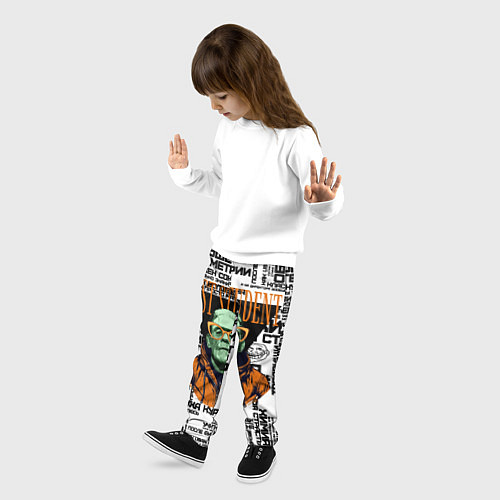 Детские брюки Лучший ученик троль с мемами / 3D-принт – фото 3