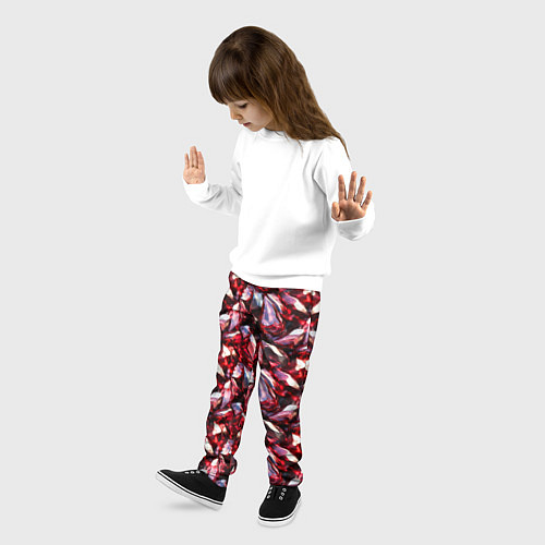 Детские брюки Рубиновый паттерн / 3D-принт – фото 3