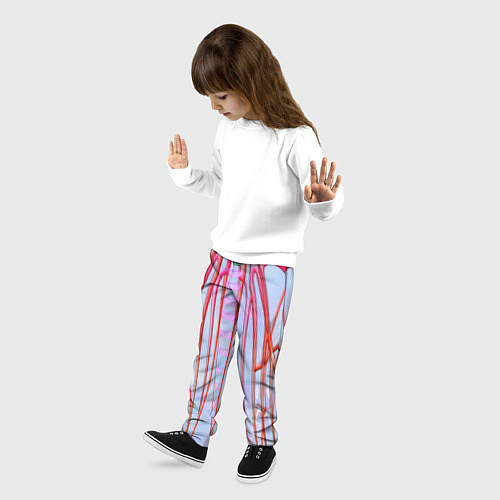 Детские брюки Розовые прожилки / 3D-принт – фото 3