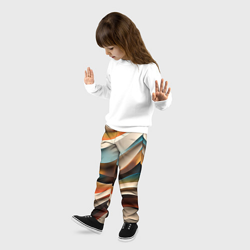Детские брюки Волнистая объёмная текстура - нейросеть / 3D-принт – фото 3