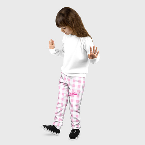 Детские брюки Barbie - розовая клетка костюма из фильма / 3D-принт – фото 3