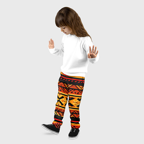 Детские брюки Узор в этническом стиле масаев / 3D-принт – фото 3