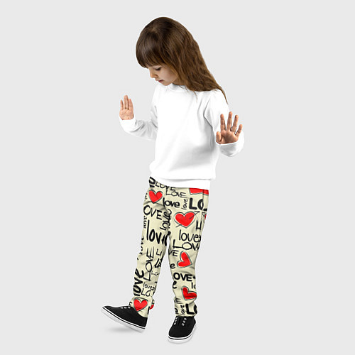 Детские брюки Abstraction of love / 3D-принт – фото 3