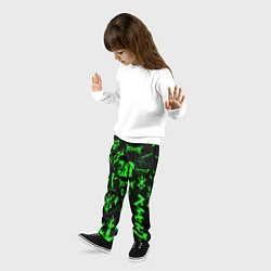 Брюки детские Berserk neon green, цвет: 3D-принт — фото 2