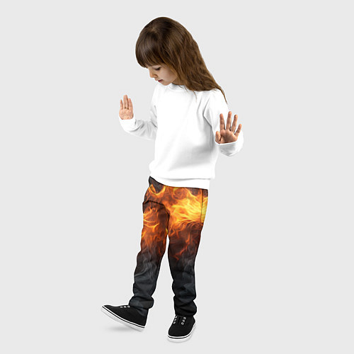 Детские брюки Огонь и дым / 3D-принт – фото 3