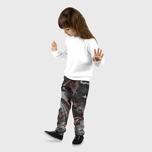 Детские брюки Брызги краски и вода / 3D-принт – фото 3