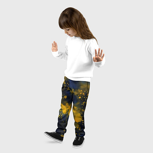 Детские брюки Акварелика в синем / 3D-принт – фото 3