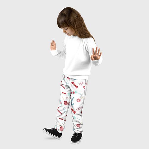 Детские брюки Новогодние конфетки и подарки / 3D-принт – фото 3