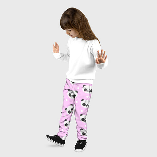Детские брюки Милая улыбающаяся панда / 3D-принт – фото 3