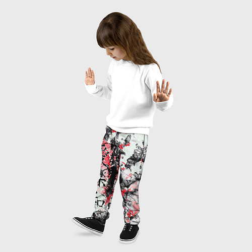 Детские брюки Японский стиль иероглифы / 3D-принт – фото 3