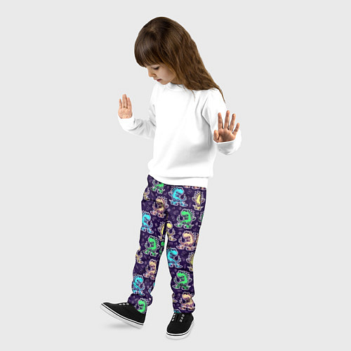 Детские брюки Динозаврик на скейтборде / 3D-принт – фото 3