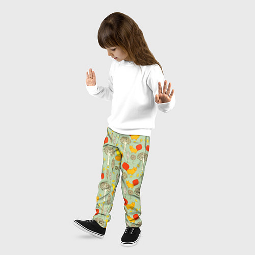 Детские брюки Лисы в лесу / 3D-принт – фото 3