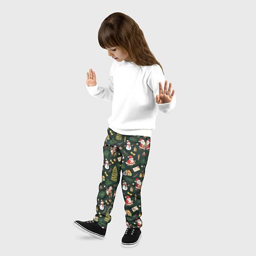 Детские брюки Новогодняя встреча / 3D-принт – фото 3